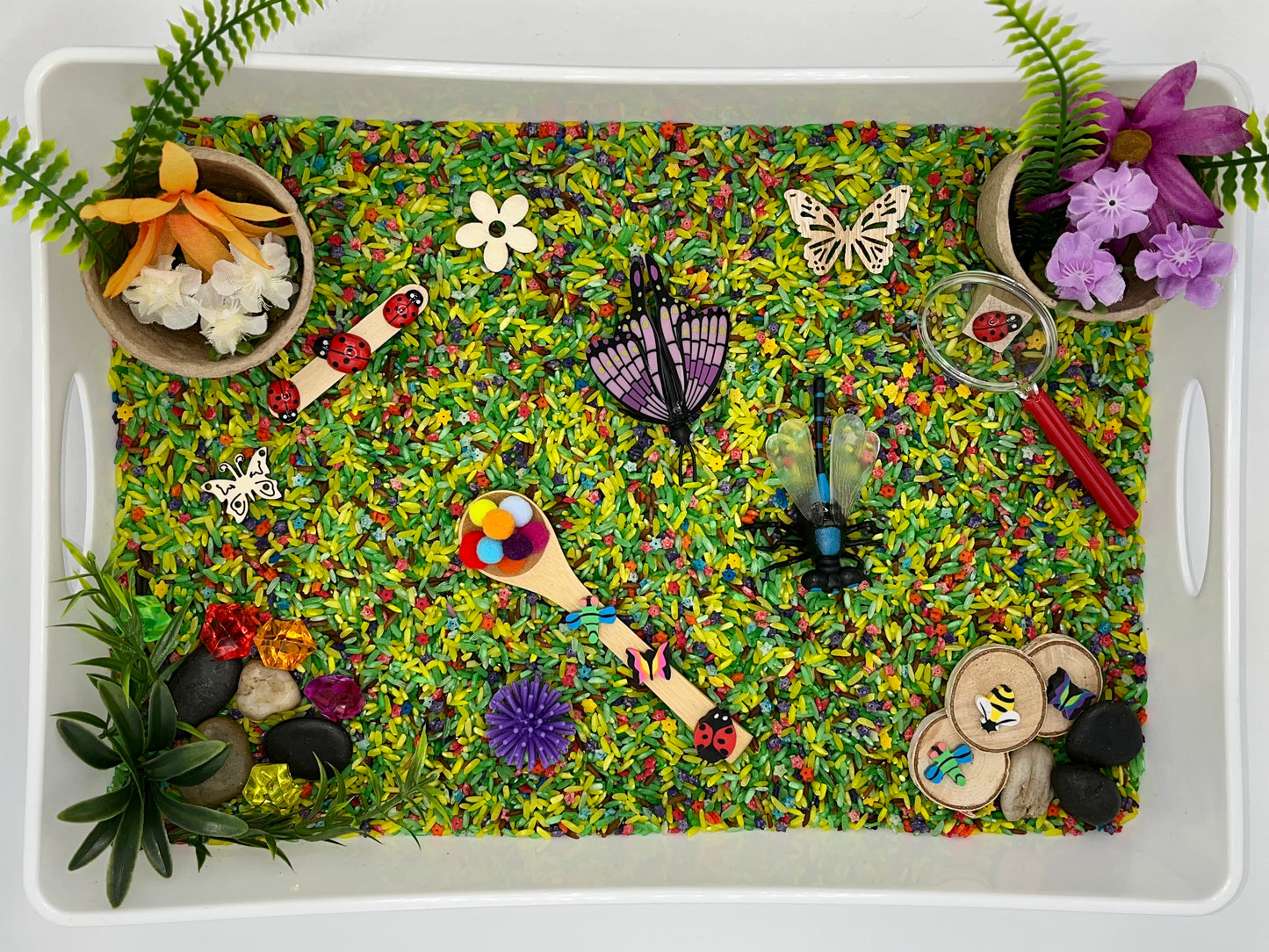 Backyard Bugs Sensory Bin